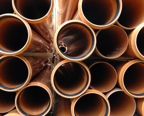 Bild zeigt Baustoff PVC Rohre